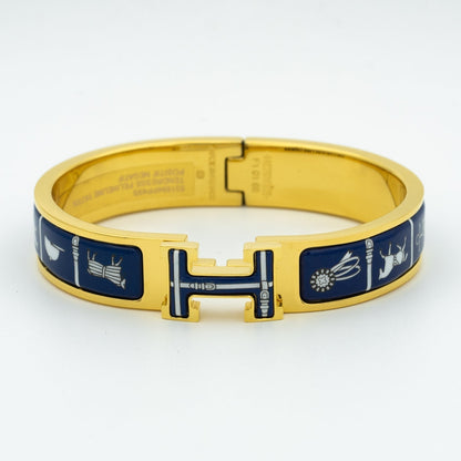 [LUCKY LOVE]H BRACELET BLUE CERAMIC