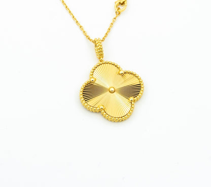 [LUCKY LOVE]CLOVER 25MM PEDANT NECKLACE GOLD