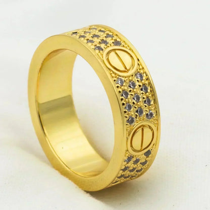 [LUCKY LOVE]LOVE RING 5.5MM DIAMONDS PAVED