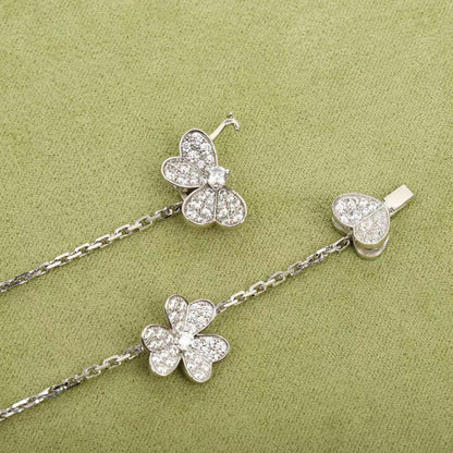 [LUCKY LOVE]FRIVOLE SILVER 9 FLOWERS NECKLACE