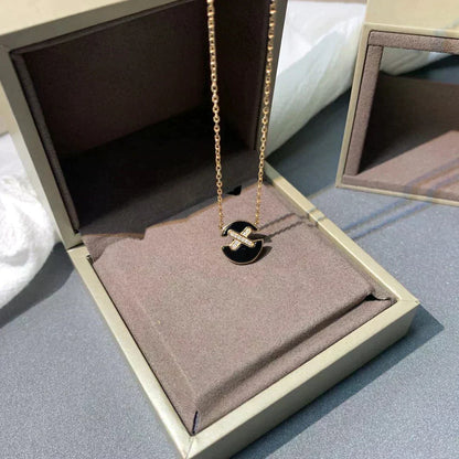 [LUCKY LOVE]JEUX DE ROSE GOLD DIAMOND NECKLACE