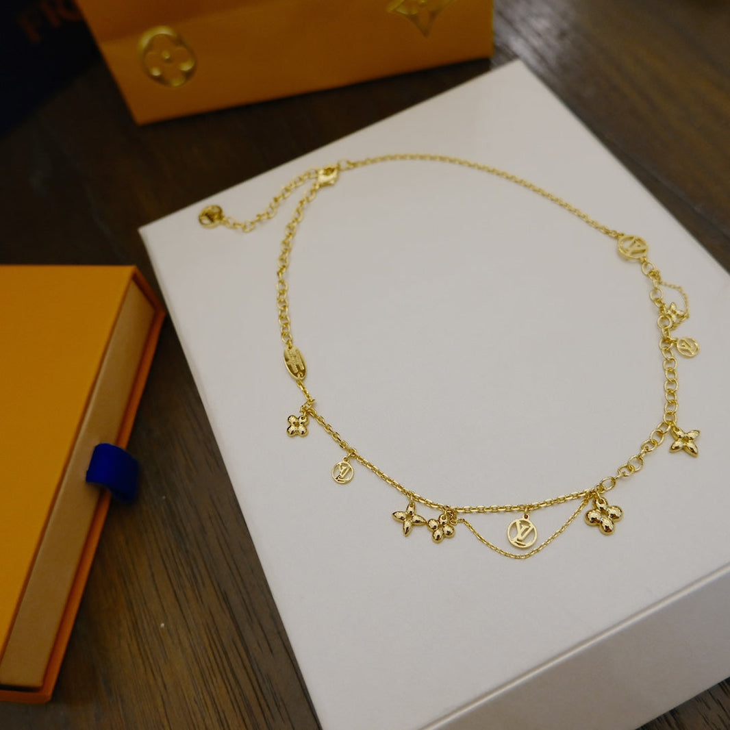 [LUCKY LOVE]LUCKY LOVEING SUPPLE NECKLACE BRASS