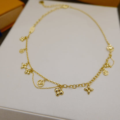 [LUCKY LOVE]LUCKY LOVEING SUPPLE NECKLACE BRASS
