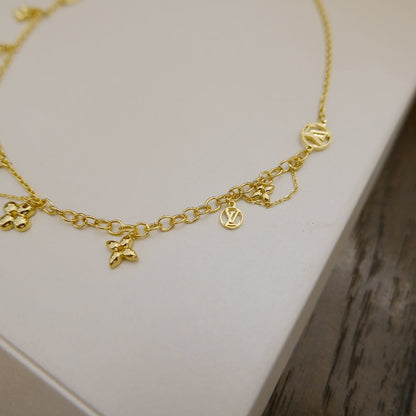 [LUCKY LOVE]LUCKY LOVEING SUPPLE NECKLACE BRASS