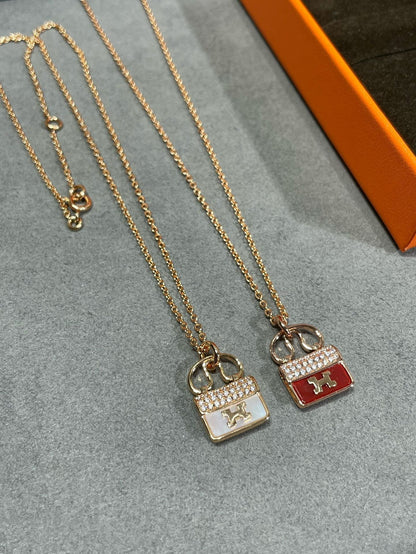 [LUCKY LOVE]H CIRCE MOISSANITE PENDANT NECKLACE GOLD