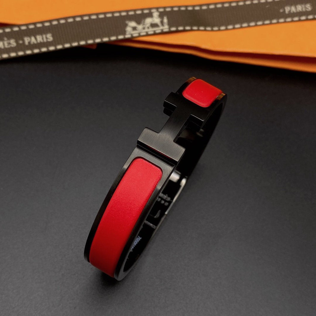 [LUCKY LOVE]CLIC HM SO BLACK RED BRACELET