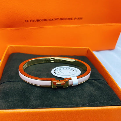 [LUCKY LOVE]CLASSIC HM CLIC  PINK 8MM ENAMEL BRACELET