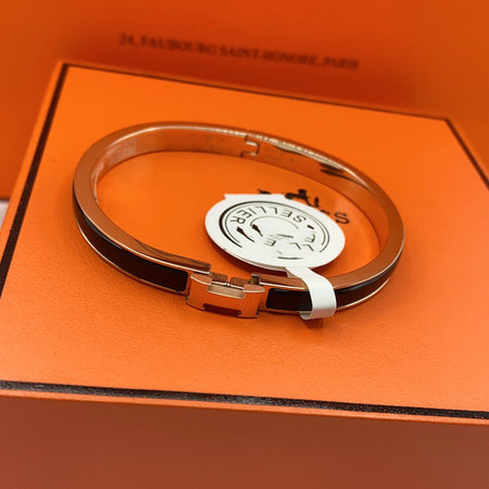 [LUCKY LOVE]CLASSIC HM CLIC BLACK 8MM ENAMEL BRACELET