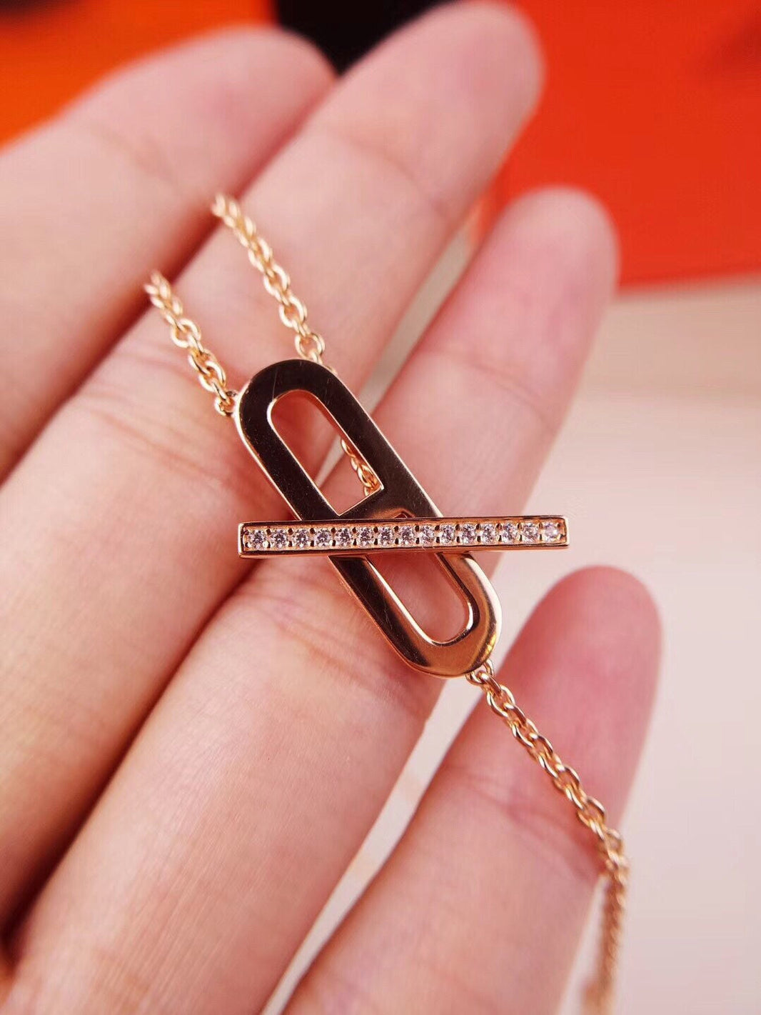 [LUCKY LOVE]HM FIRE PIG NOSE NECKLACE TRENDY STREET