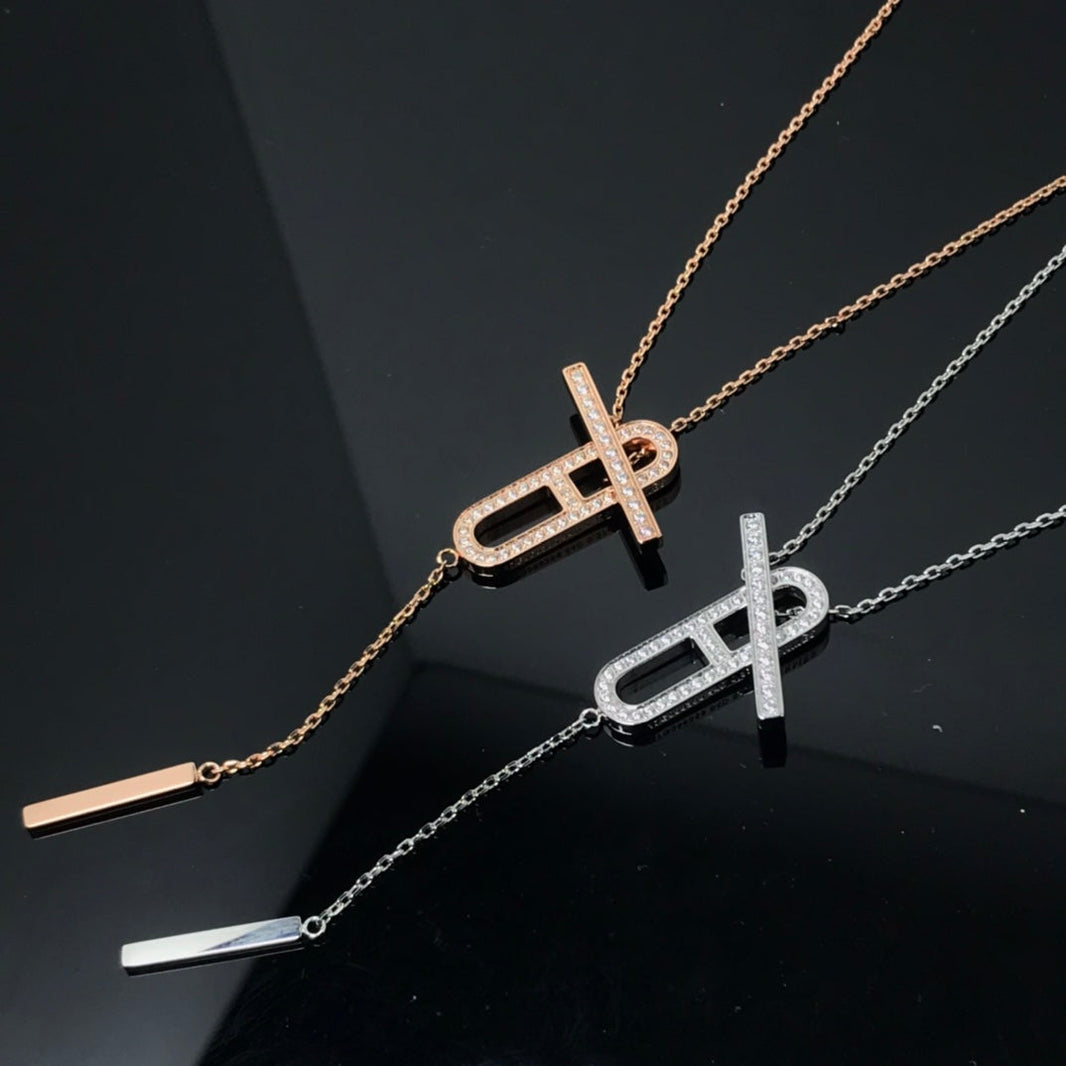 [LUCKY LOVE]HM NECKLACE PLATINUM ROSE GOLD DIAMOND