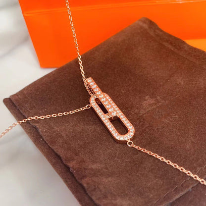 [LUCKY LOVE]HM NECKLACE PLATINUM ROSE GOLD DIAMOND