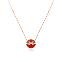 [LUCKY LOVE]JEUX DE ROSE GOLD DIAMOND NECKLACE
