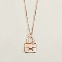 [LUCKY LOVE]AMULETTE PEDANT ROSE GOLD NECKLACE