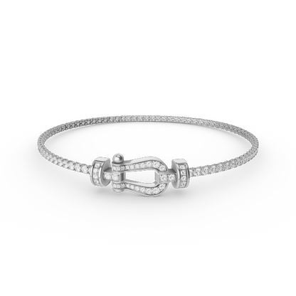 [LUCKY LOVE]FORCE  HORSESHOE  DIAMOND TENNIS BRACELET