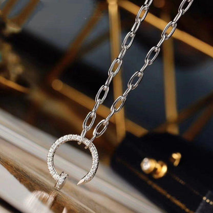 [LUCKY LOVE]JUSTE NECKLACE FULL DIAMONDS
