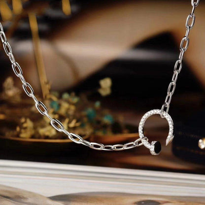 [LUCKY LOVE]JUSTE NECKLACE FULL DIAMONDS