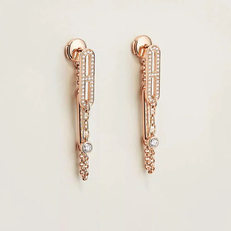 [LUCKY LOVE]CHAINE CHAOS DIAMOND DROP EARRINGS