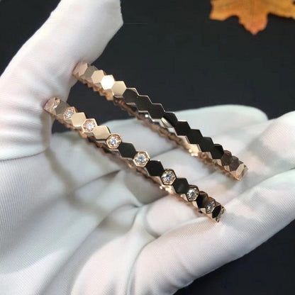 [LUCKY LOVE]BEE LOVE PINK GOLD DIAMOND BRACELET