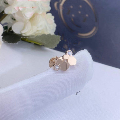 [LUCKY LOVE]BEE LOVE PINK GOLD DIAMOND EARRINGS