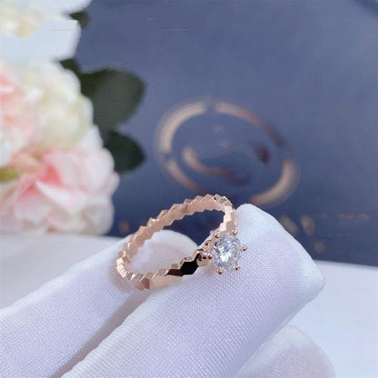 [LUCKY LOVE]BEE LOVE RING PINK GOLD 1 DIAMOND
