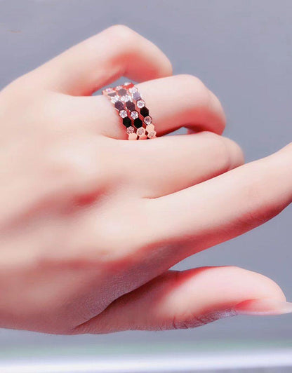 [LUCKY LOVE]BEE LOVE RING PINK GOLD DIAMOND