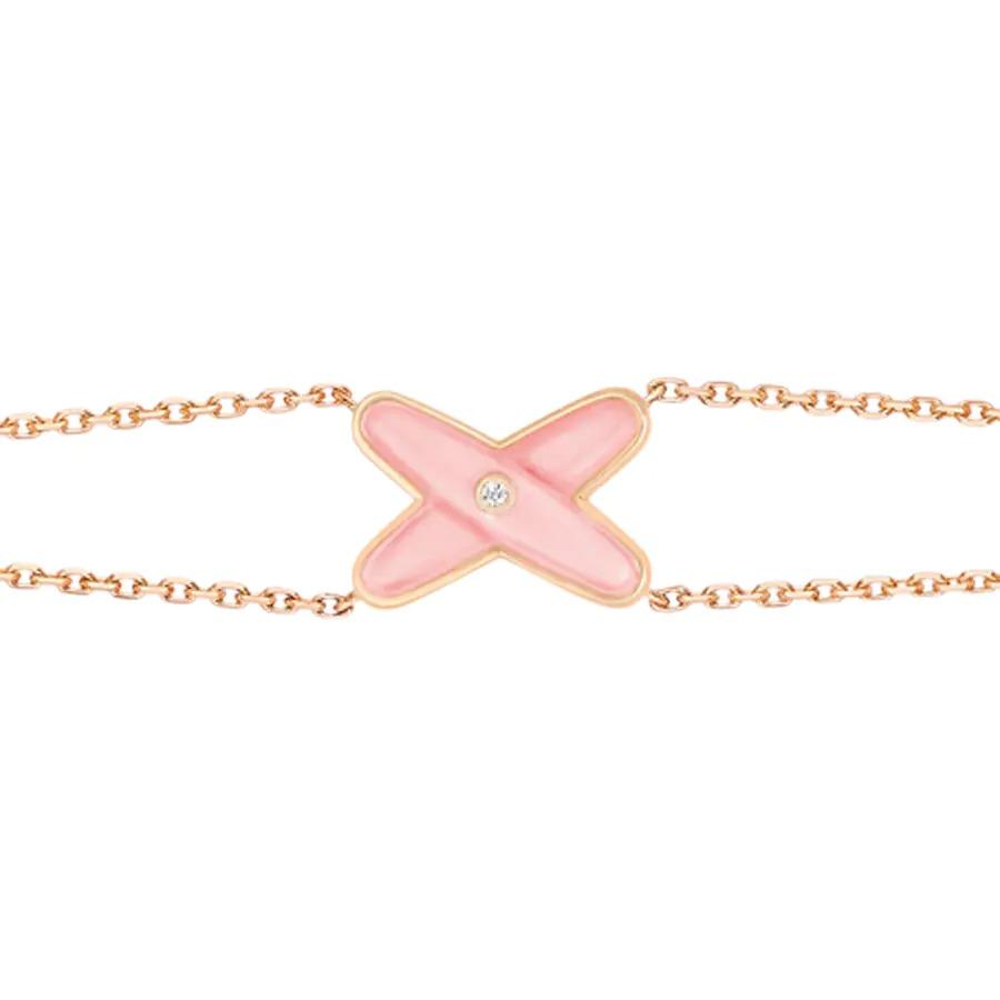 [LUCKY LOVE]JEUX BRACELET PINK MOP PINK GOLD 1 DIAMOND