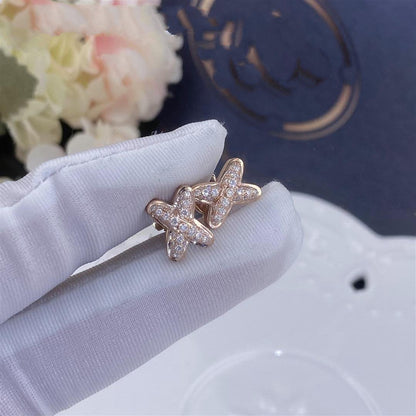 [LUCKY LOVE]JEUX DE PINK GOLD DIAMOND EARRINGS