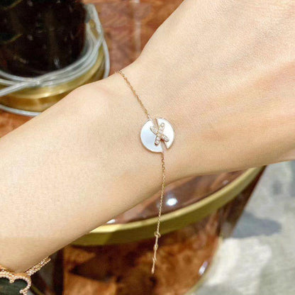 [LUCKY LOVE]JEUX DE BRACELET MOP PINK GOLD DIAMONDS