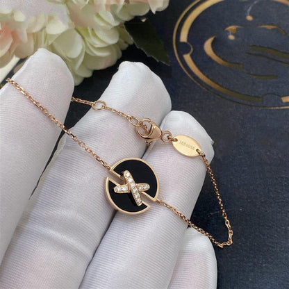 [LUCKY LOVE]JEUX DE BRACELET ONYX PINK GOLD DIAMOND