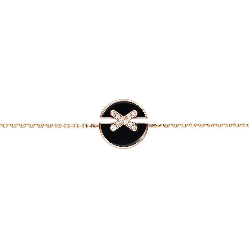[LUCKY LOVE]JEUX DE BRACELET ONYX PINK GOLD DIAMOND