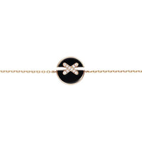 [LUCKY LOVE]JEUX DE BRACELET ONYX PINK GOLD DIAMOND