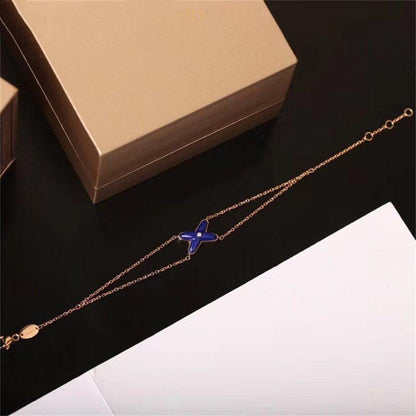 [LUCKY LOVE]Hollow Design Four-Leaf Clover Flower Shape Ring