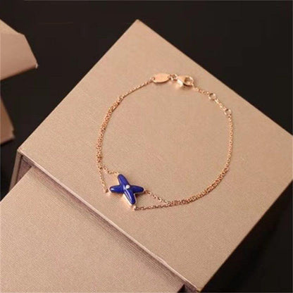 [LUCKY LOVE]Hollow Design Four-Leaf Clover Flower Shape Ring