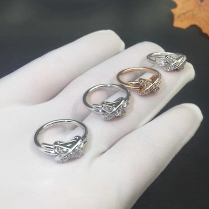 [LUCKY LOVE]JEUX DE SILVER DIAMOND RING