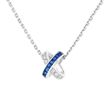 [LUCKY LOVE]LIENS DIAMOND SILVER NECKLACE