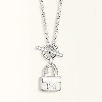 [LUCKY LOVE]POP H PEDANT SILVER NECKLACE