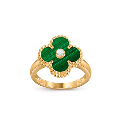 [LUCKY LOVE]CLOVER DIAMOND RING GOLD COLLECTION