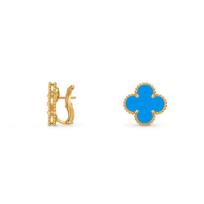 [LUCKY LOVE]CLOVER 15MM MOP EARRINGS COLLECTION