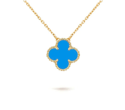 [LUCKY LOVE]CLOVER 15MM SINGLE FLOWER NECKLACE COLLECTION