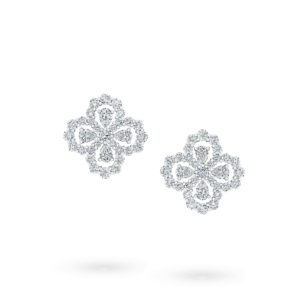 [LUCKY LOVE]LOOP EARRINGS FULL MOTIF DIAMOND 16MM