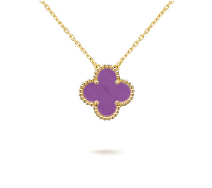 [LUCKY LOVE]CLOVER 15MM SINGLE FLOWER NECKLACE COLLECTION