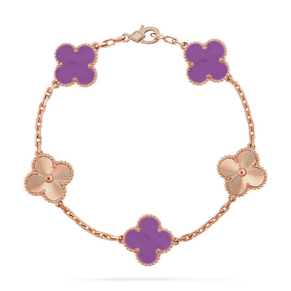 [LUCKY LOVE]CLOVER LASER ROSE GOLD BRACELET COLLECTION,5 MOTIFS