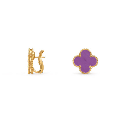 [LUCKY LOVE]CLOVER 15MM MOP EARRINGS COLLECTION