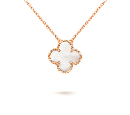 [LUCKY LOVE]CLOVER 15MM SINGLE FLOWER NECKLACE COLLECTION