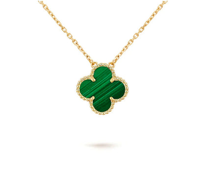 [LUCKY LOVE]CLOVER 15MM SINGLE FLOWER NECKLACE COLLECTION