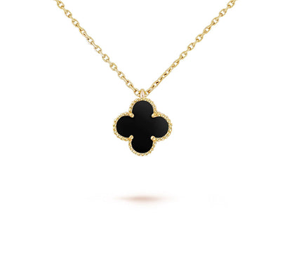 [LUCKY LOVE]CLOVER MINI 9.5MM CARNELIANS NECKLACE COLLECTION