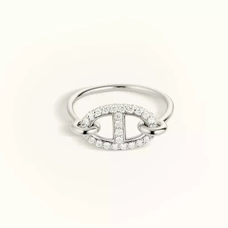 [LUCKY LOVE]RONDE SMALL SILVER DIAMOND RING
