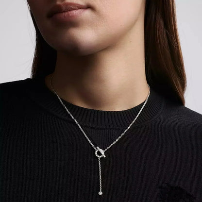 [LUCKY LOVE]FINESSE SILVER DIAMOND NECKLACE