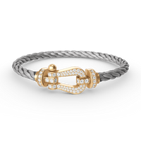 [LUCKY LOVE]FORCE LARGE HORSESHOE FULL DIAMOND BRACELET GOLD