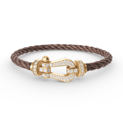 [LUCKY LOVE]FORCE LARGE HORSESHOE FULL DIAMOND BRACELET GOLD